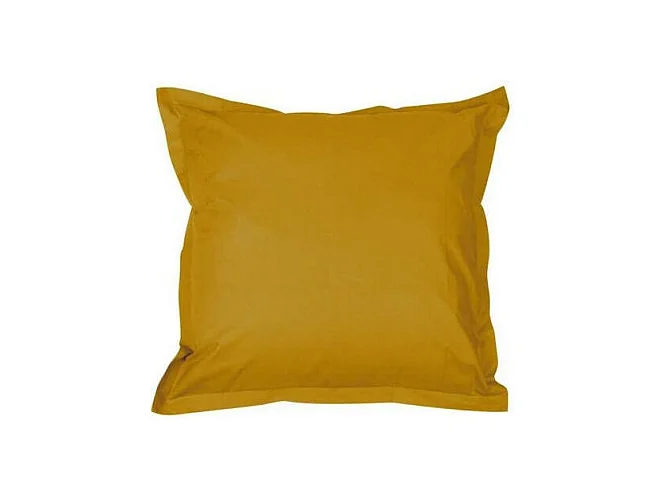Taie d'oreiller en percale de coton - Manoir - 65 x 65 cm - Jaune