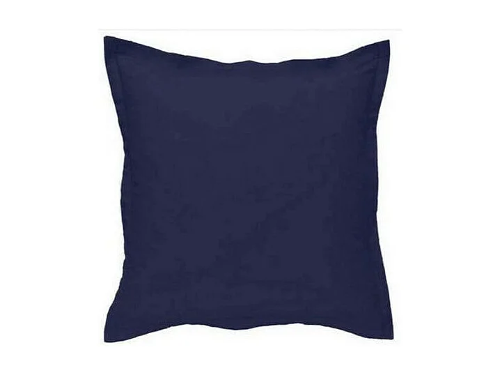 Taie d'oreiller en percale de coton - Manoir - 65 x 65 cm - Bleu marine