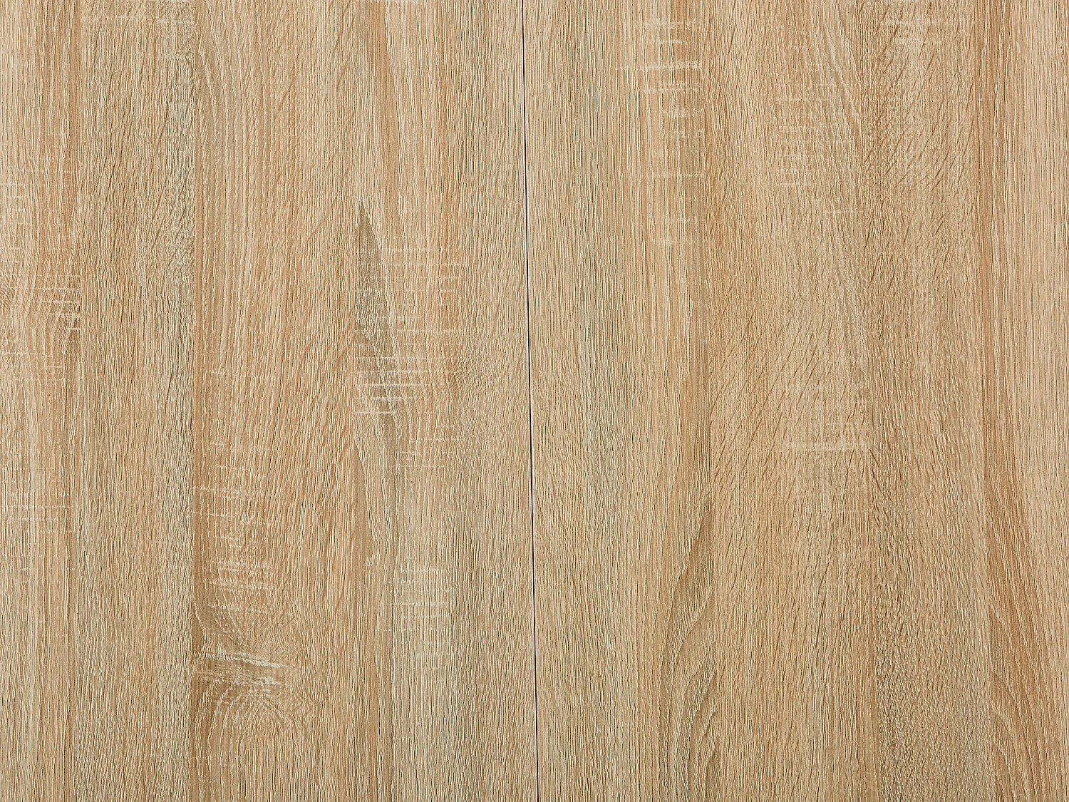 Utdragbart matbord för 4 till 8 personer i MDF och stål - Ljust naturlig och vit - KOMONI