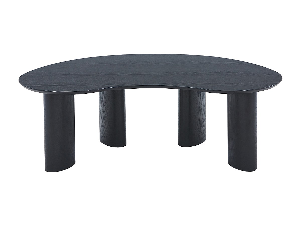 Couchtisch mit Eschenfurnier - Schwarz - CALYNOR günstig online kaufen