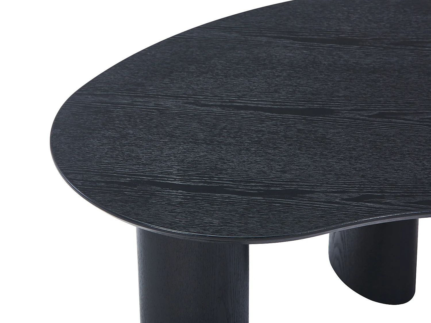 Table basse placage frêne - Noir - CALYNOR