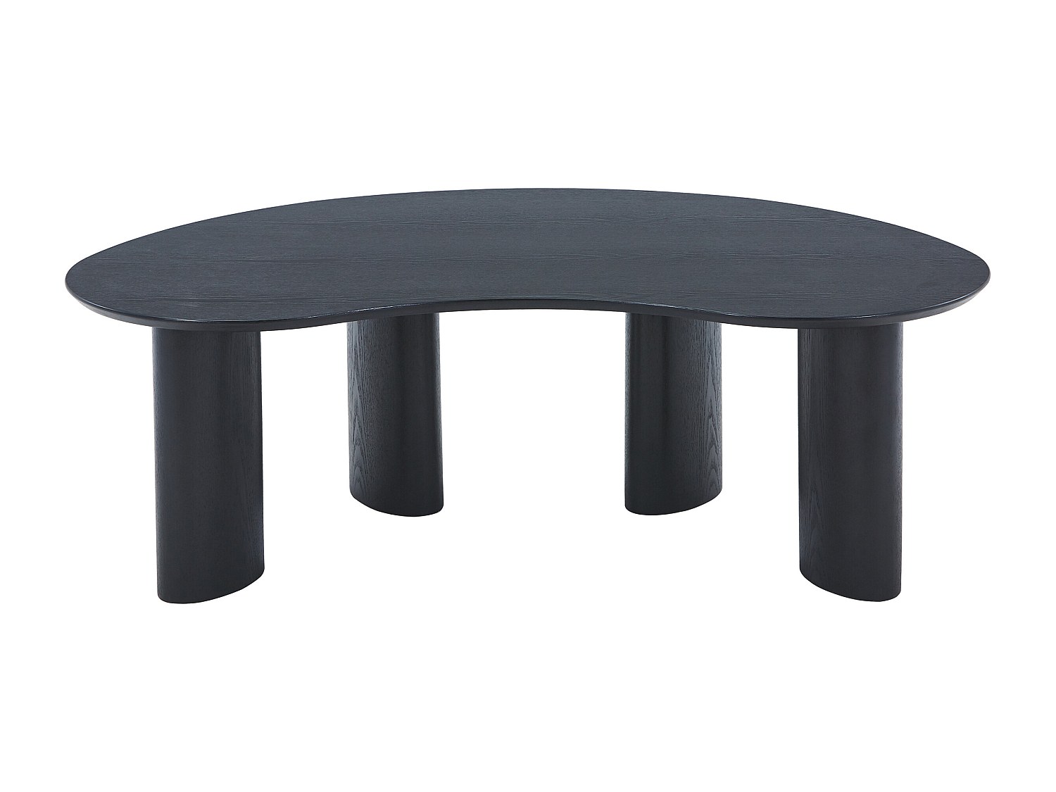 Couchtisch mit Eschenfurnier - Schwarz - CALYNOR günstig online kaufen