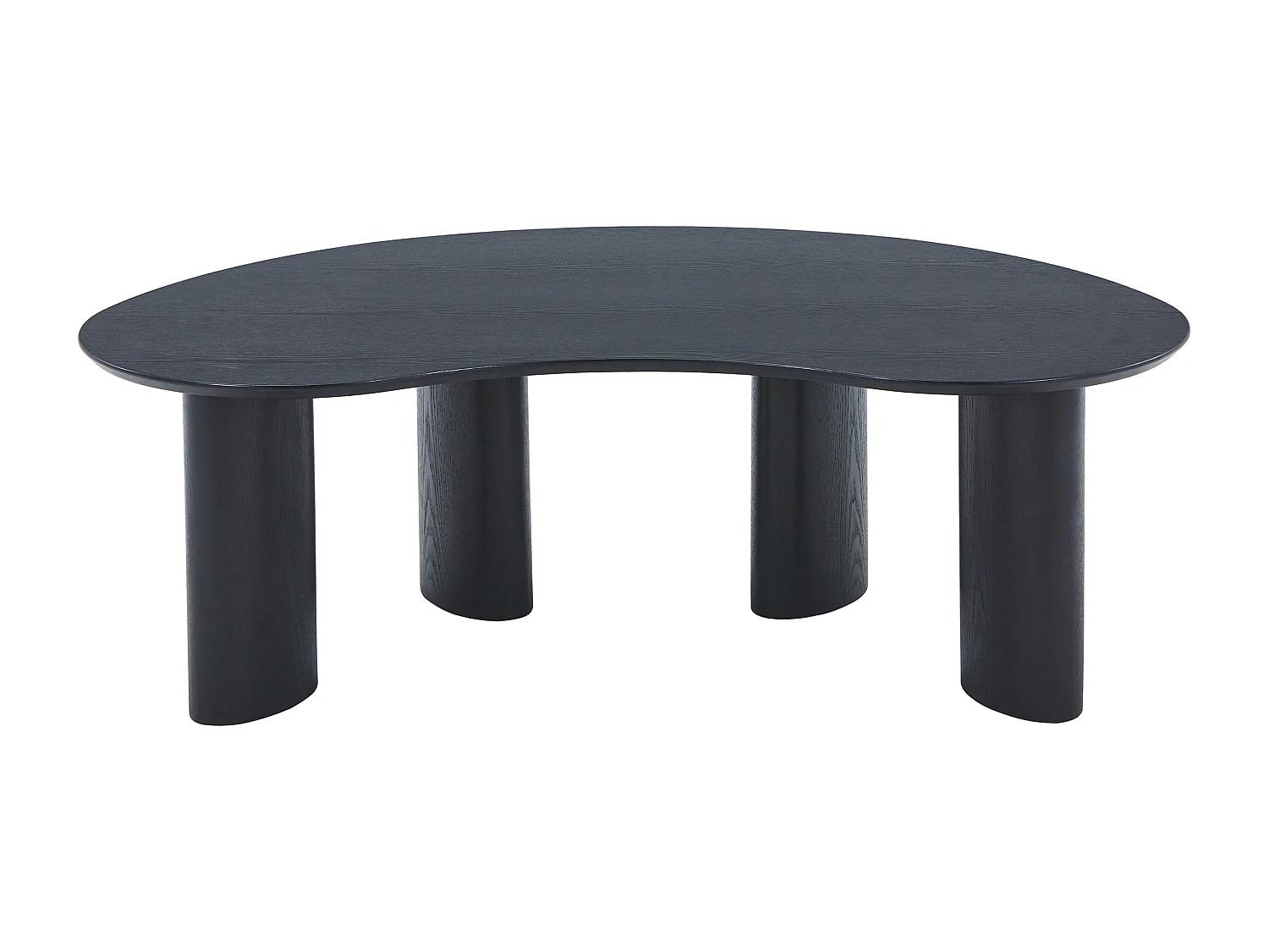 Table basse placage frêne - Noir - CALYNOR