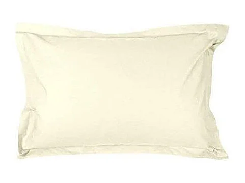 Taie d'oreiller en percale de coton - Manoir - 50 x 70 cm - Ivoire