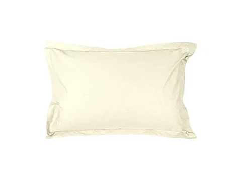 Taie d'oreiller en percale de coton - Manoir - 50 x 70 cm - Ivoire