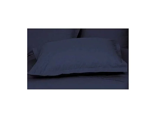 Taie d'oreiller en percale de coton - Manoir - 50 x 70 cm - Bleu marine