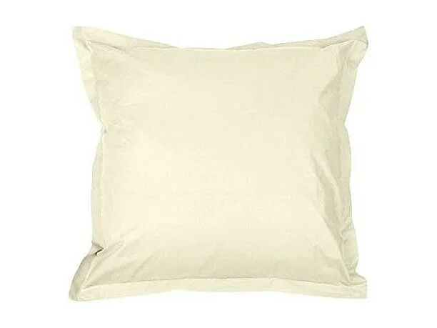 Taie d'oreiller en percale de coton - Blanc ivoire - 65 x 65 cm