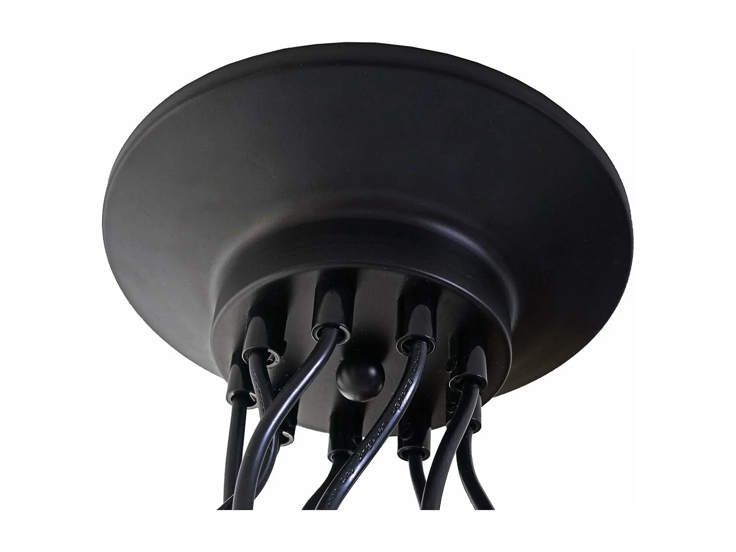 Suspension lampe suspendue lustre hauteur réglable en métal industriel noir abat-jour cage 9x 04_0004044