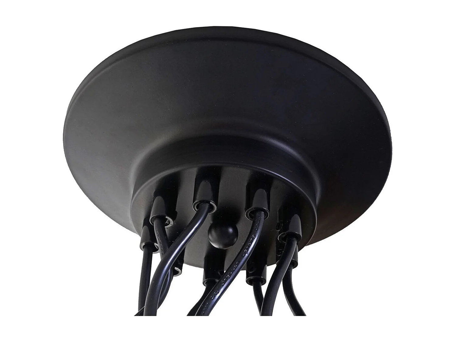 Suspension lampe suspendue lustre hauteur réglable en métal industriel noir abat-jour cage 9x 04_0004044