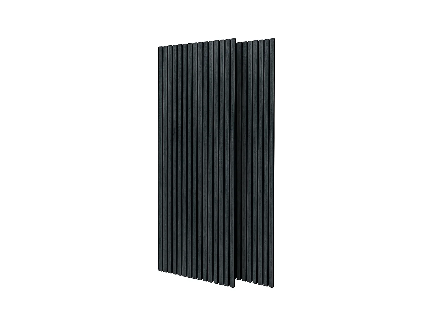 Mozart - Lot de 2 panneaux acoustiques à lattes en bois 235x60 cm, noir