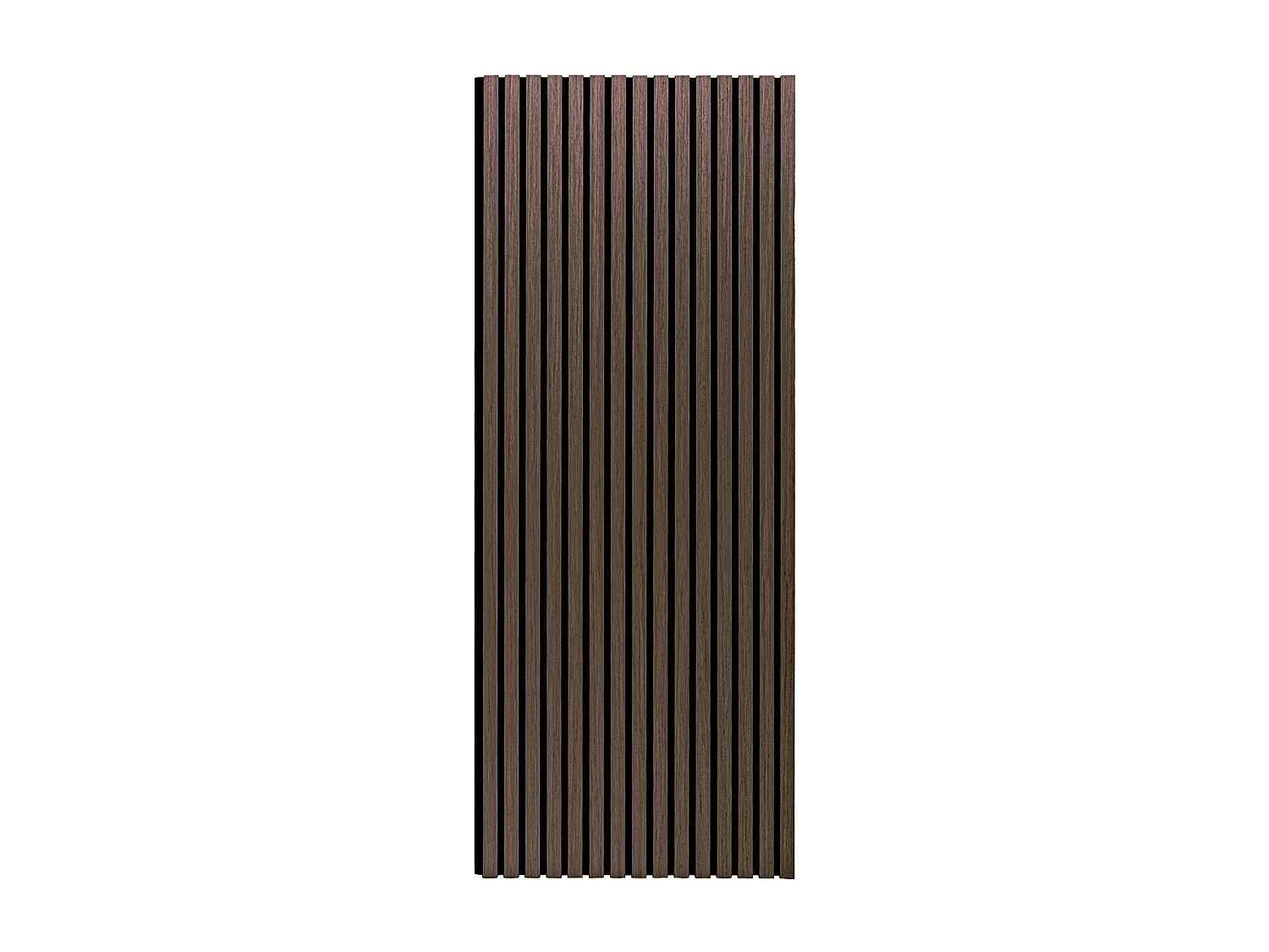 Mozart - Lot de 2 panneaux acoustiques à lattes en bois 235x60 cm, marron foncé