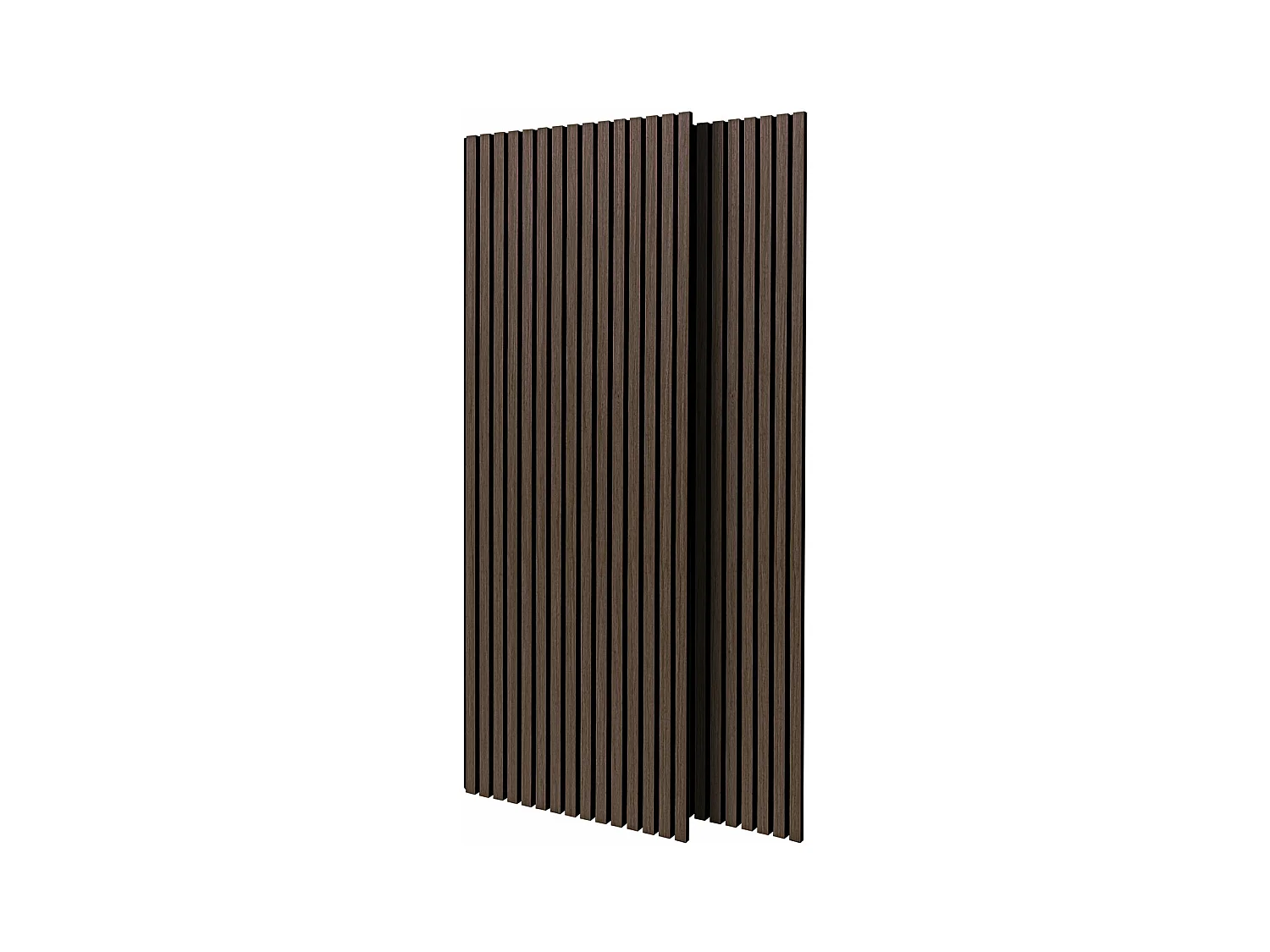 Mozart - Lot de 2 panneaux acoustiques à lattes en bois 235x60 cm, marron foncé