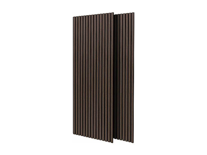 Mozart - Set di 2 pannelli fonoassorbenti decorativi in legno 235x60 cm, marrone scuro