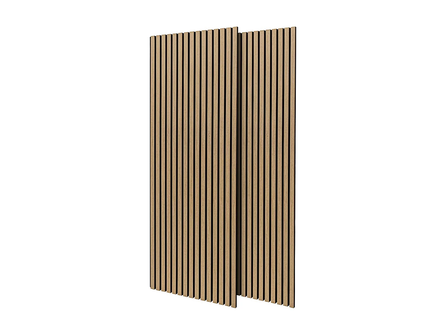 Mozart - Set di 2 pannelli fonoassorbenti decorativi in legno 235x60 cm, beige