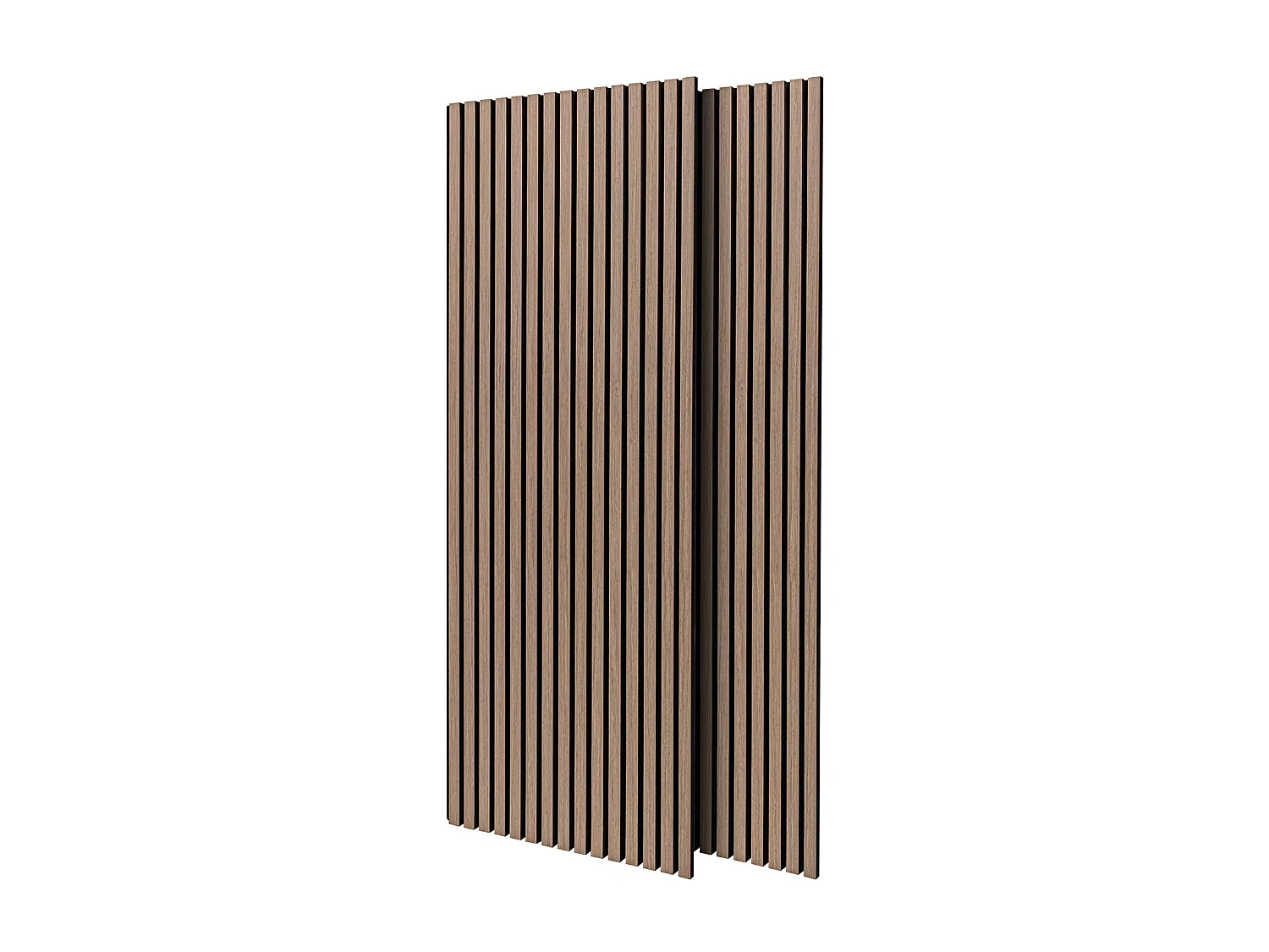 Mozart - Lot de 2 panneaux acoustiques à lattes en bois 235x60 cm, marron clair