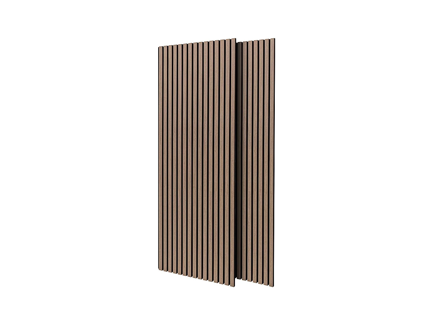 Mozart - Lot de 2 panneaux acoustiques à lattes en bois 235x60 cm, marron clair