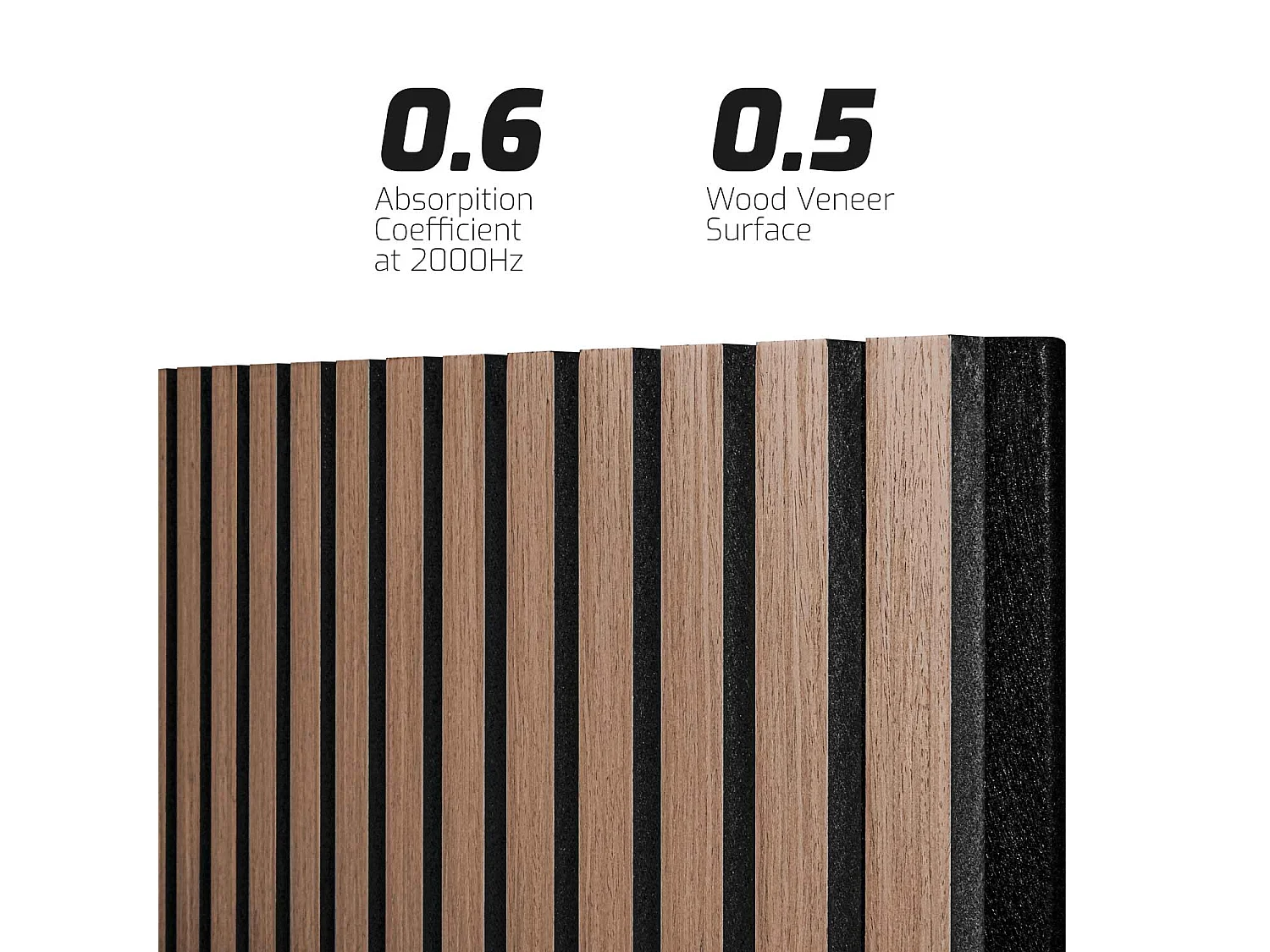 Mozart - Set di 2 pannelli fonoassorbenti decorativi in legno 235x60 cm, marrone chiaro