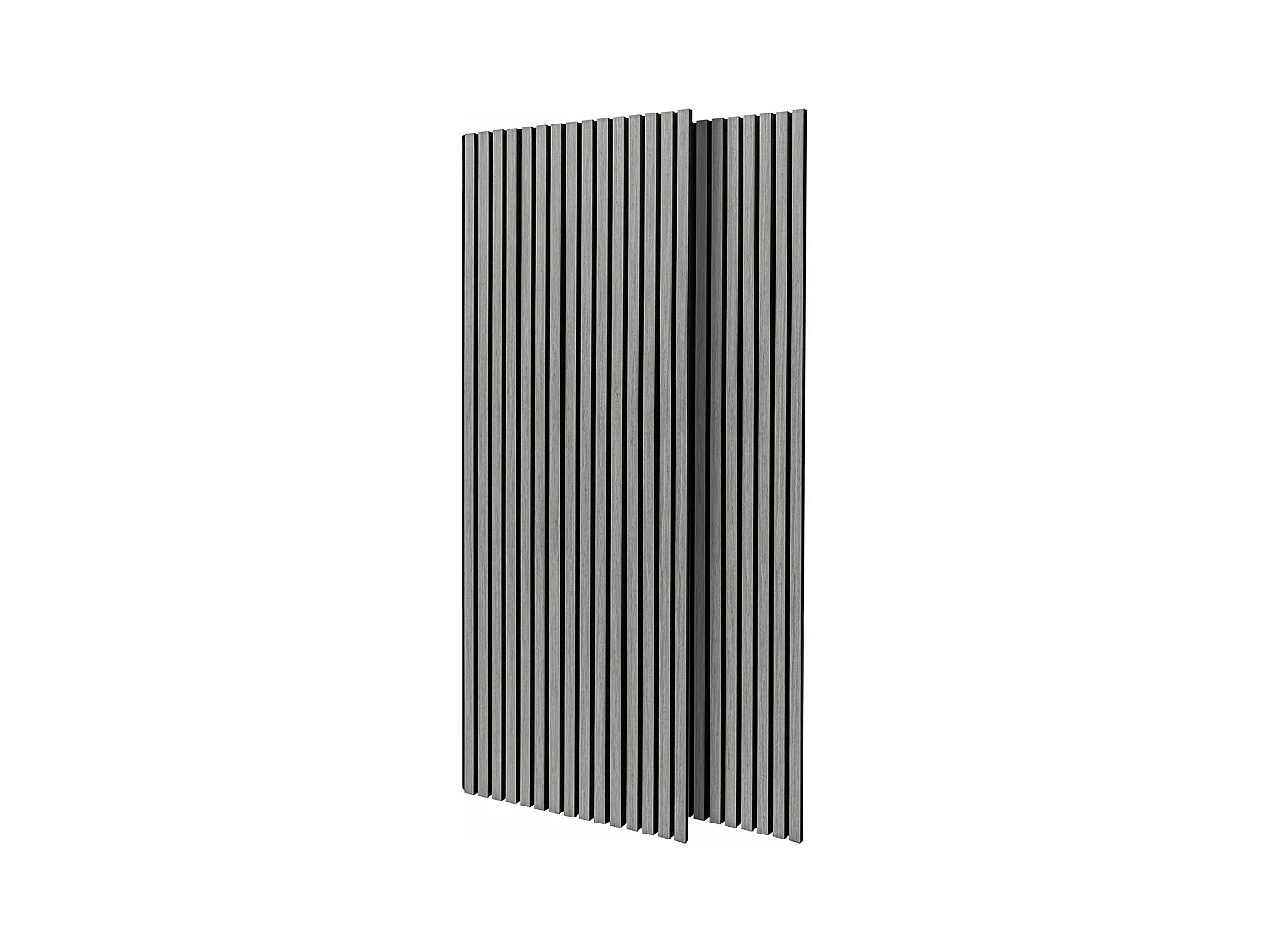 Mozart - Lot de 2 panneaux acoustiques à lattes en bois 235x60 cm, gris