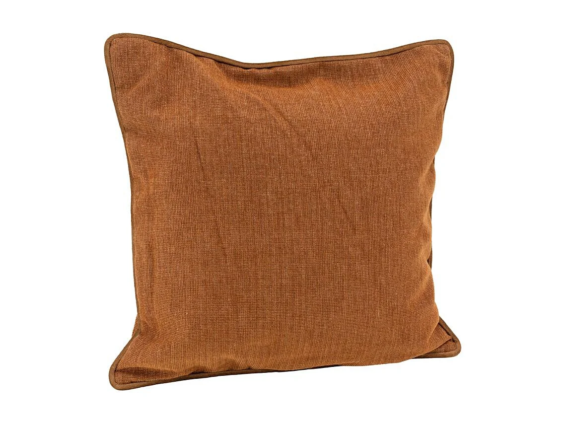 Coussin en coton velours Rouille