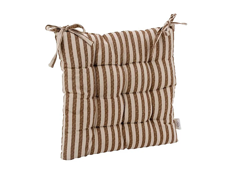 Galette de chaise en coton FLEX Rayures