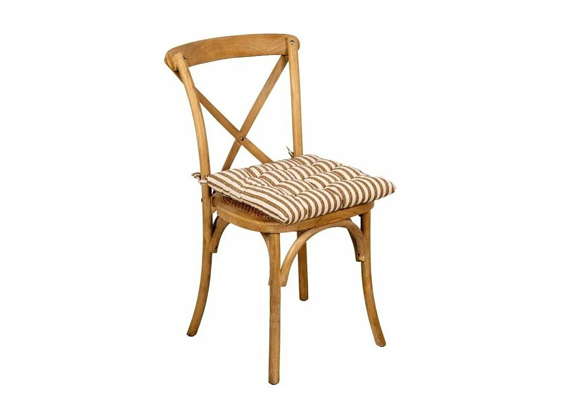 Galette de chaise en coton FLEX Rayures