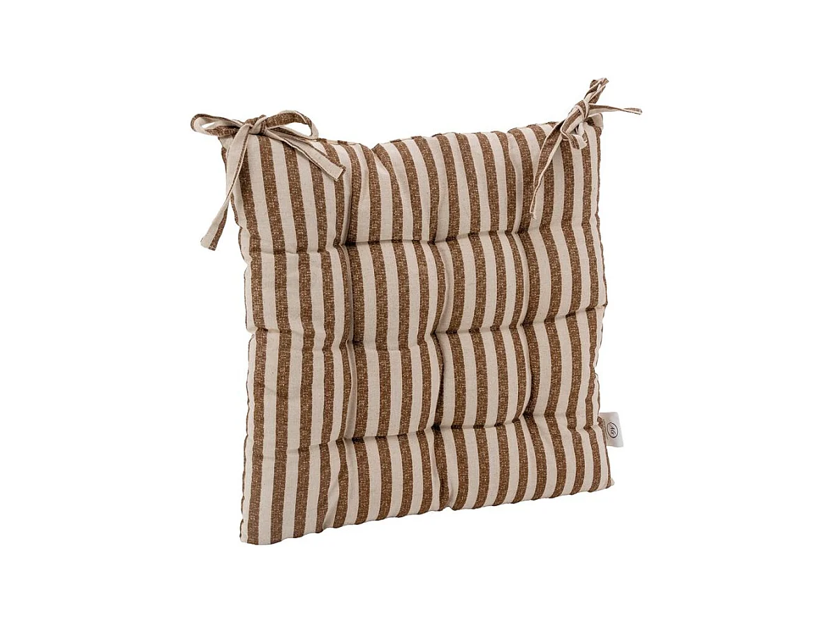 Galette de chaise en coton FLEX Rayures