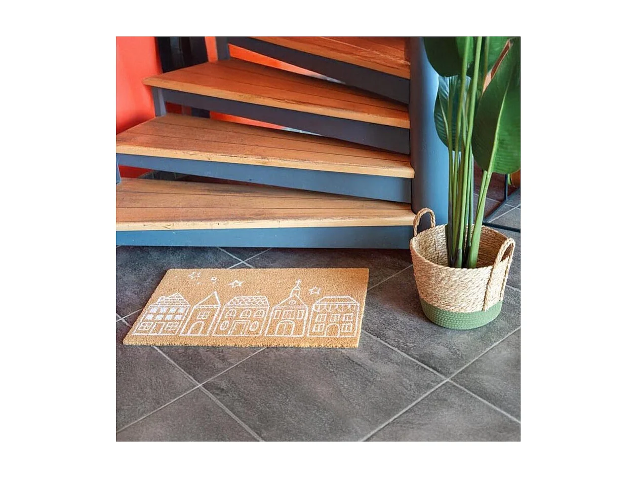 Paillasson fabriqué en fibre de coco naturelle, résistant et écologique