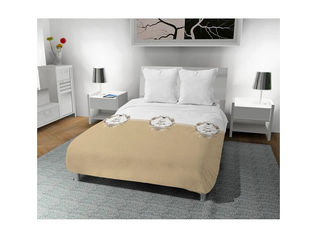 Tartan, Manta de microfibra 110x170 cm FAMILY SPIRIT taupe