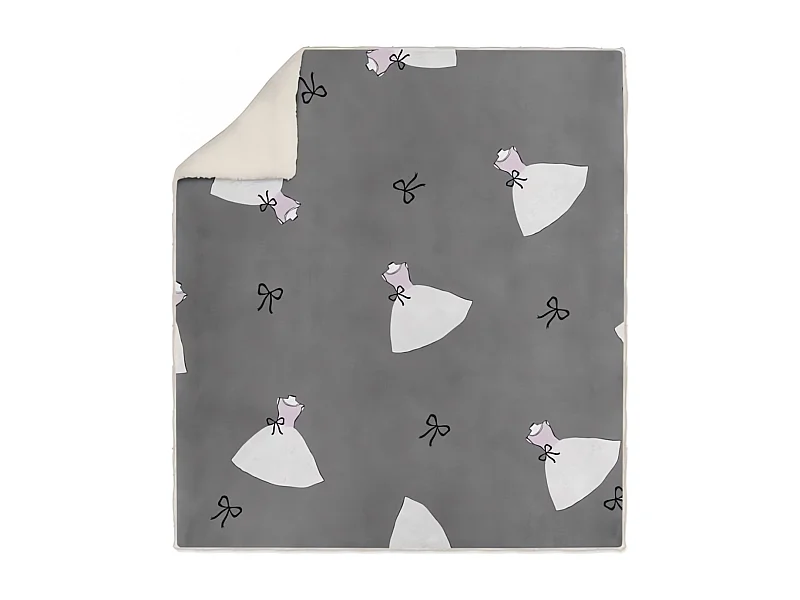 Tartan, Manta de microfibra y sherpa 110x170 cm ANTRACITA ANAIS