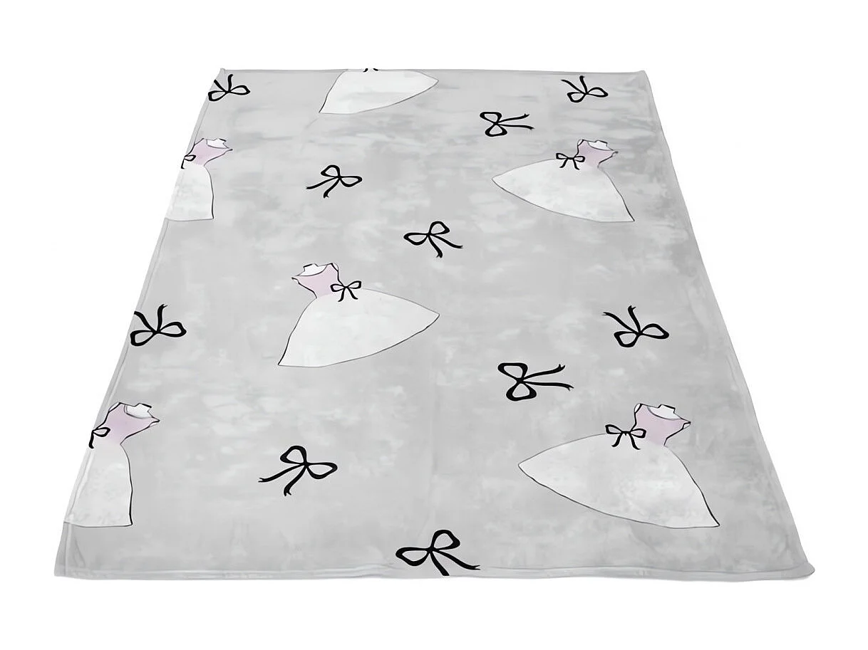 Tartan, Manta de microfibra 110x170 cm ANAIS gris