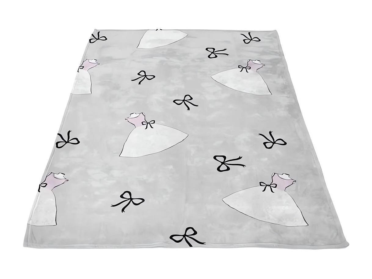 Tartan, Manta de microfibra 110x170 cm ANAIS gris