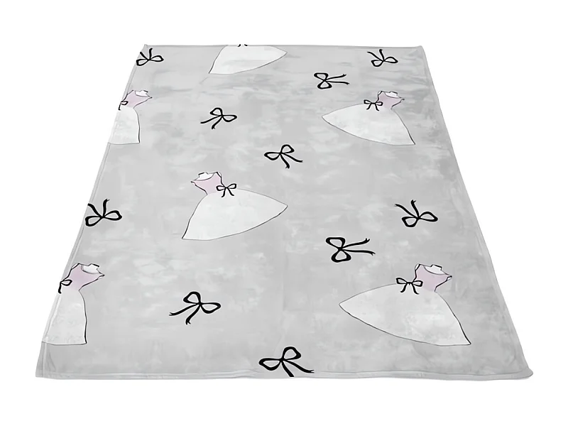 Tartan, Manta de microfibra 110x170 cm ANAIS gris