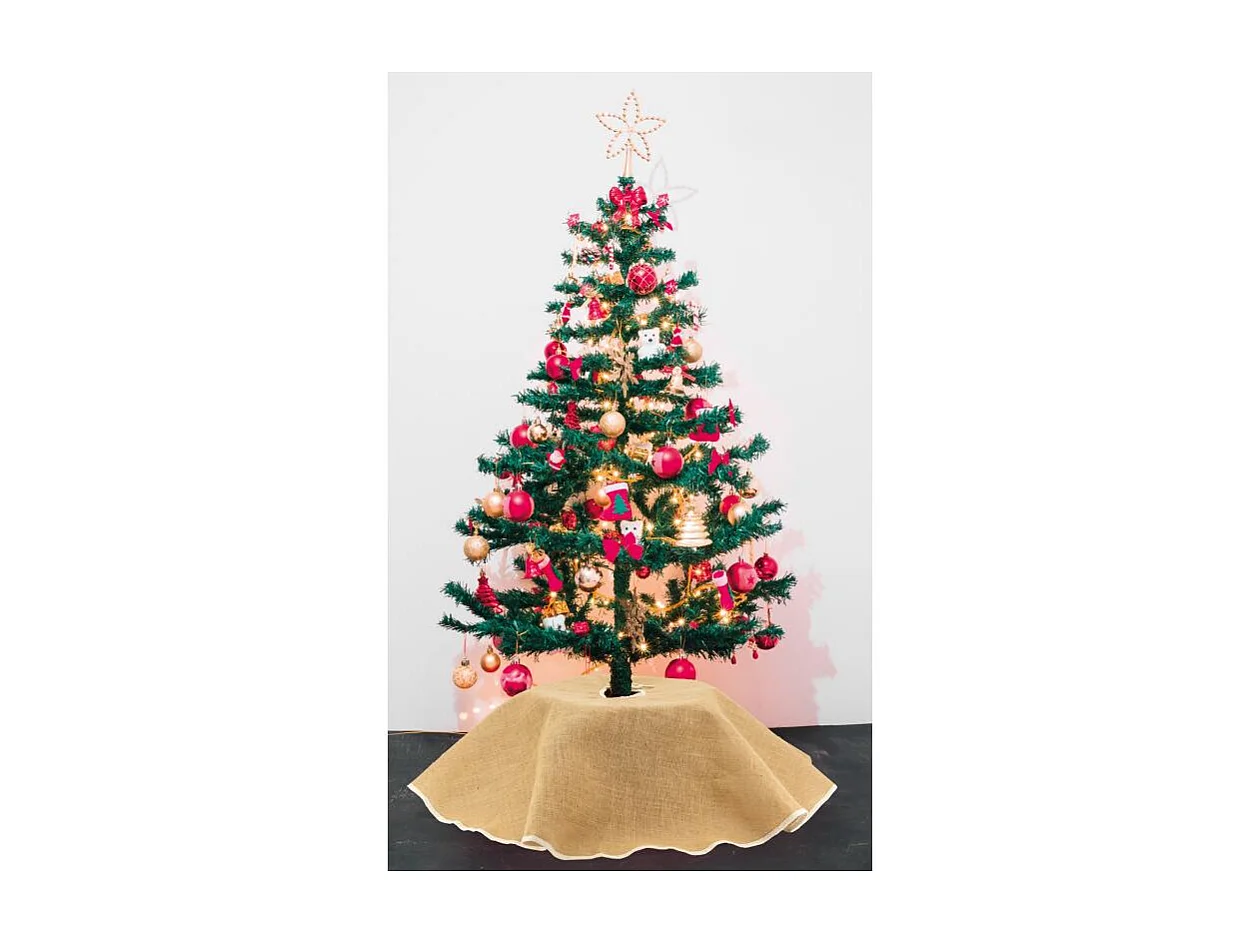 Cache-pied de sapin en tissu