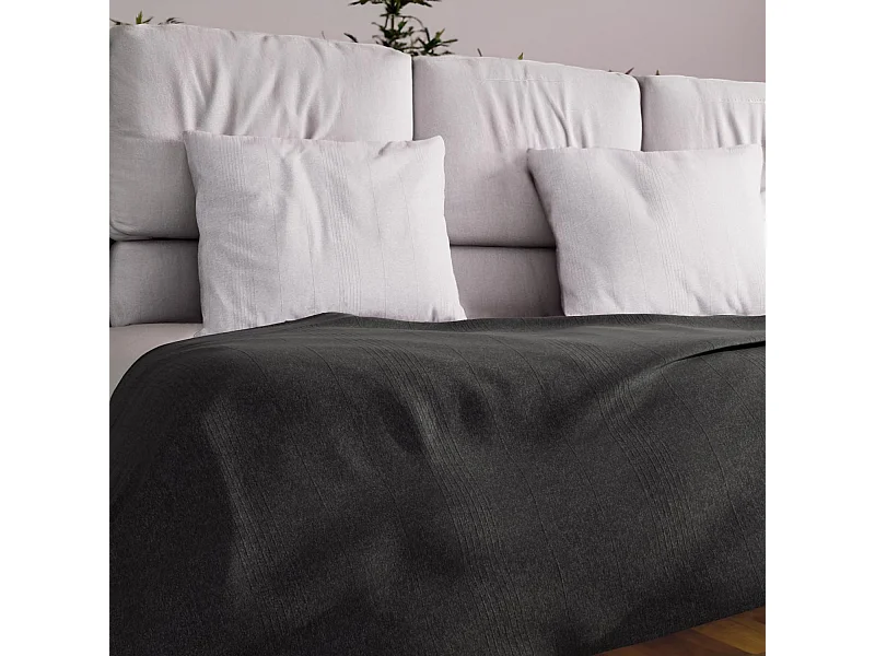 Plaid 140X200 cm ADELE anthracite, par Soleil d'ocre