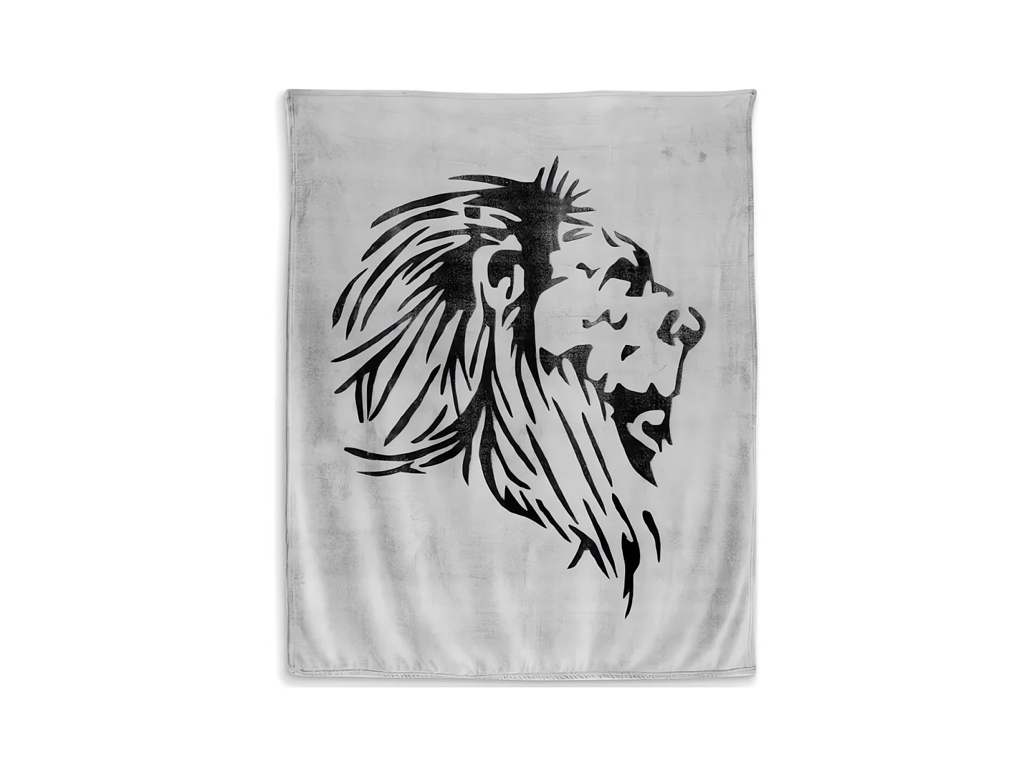 Manta extra suave 130x150 cm LION negro y gris