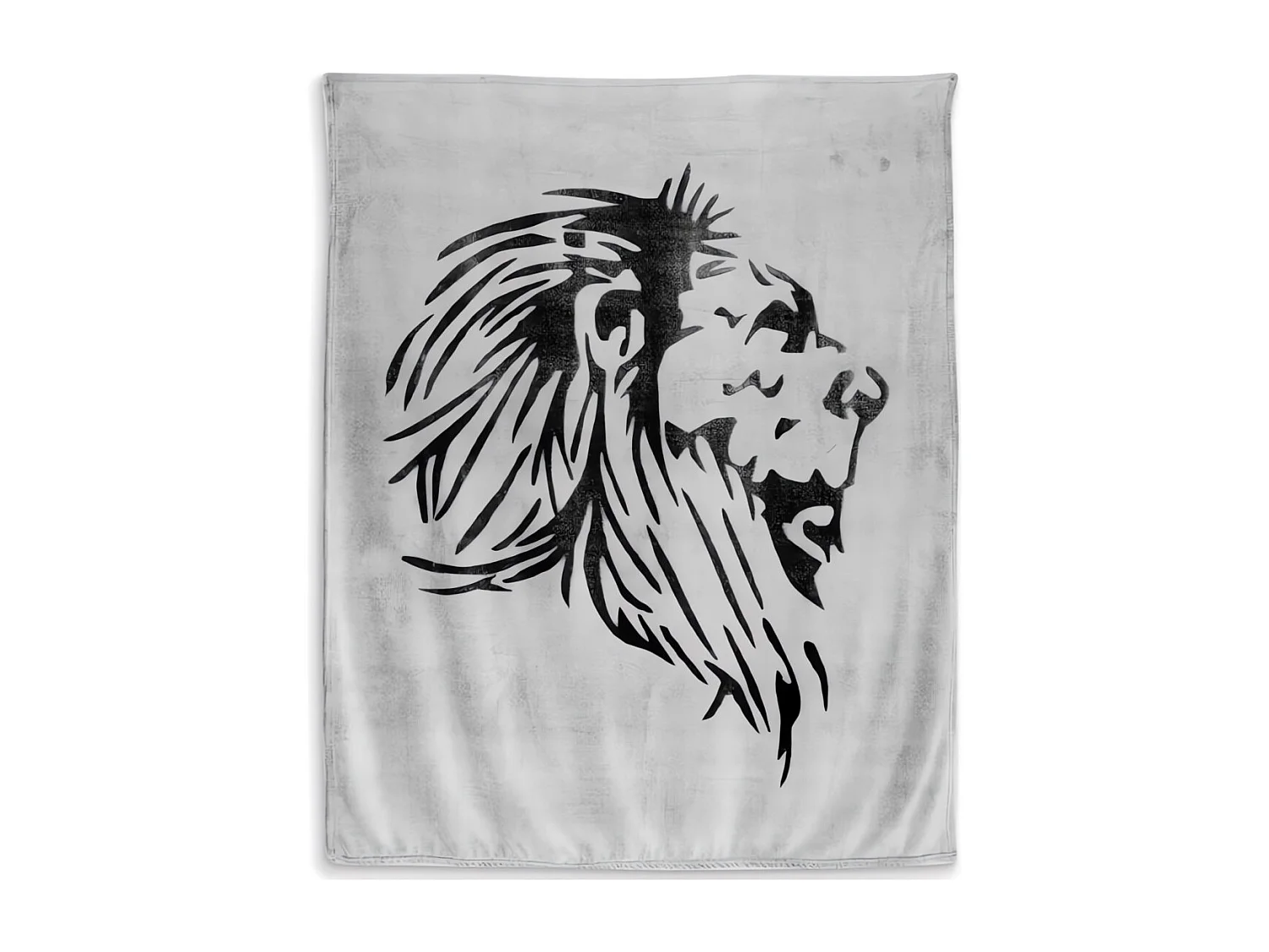 Manta extra suave 130x150 cm LION negro y gris