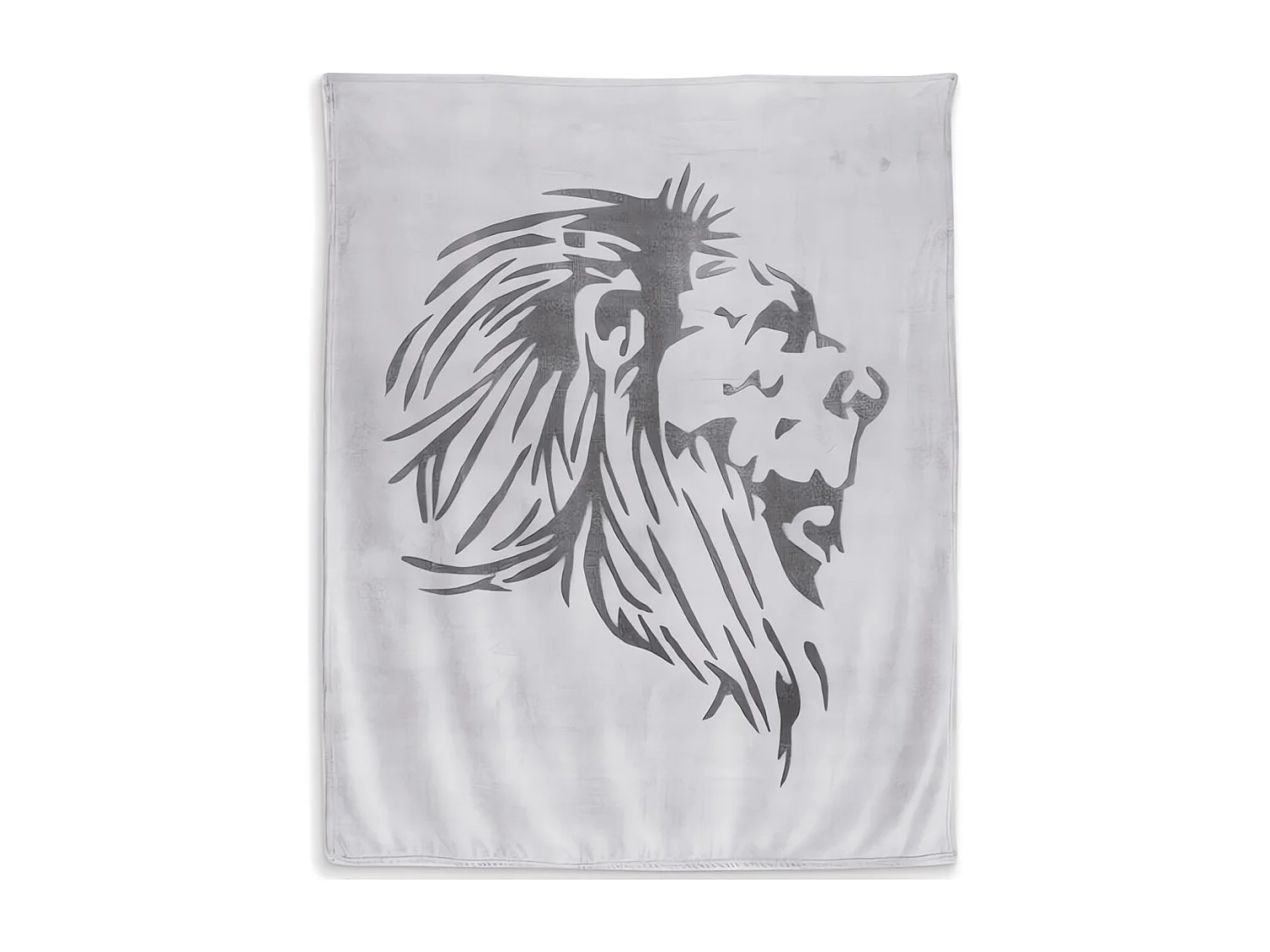 Manta extra suave 130x150 cm LION gris y antracita