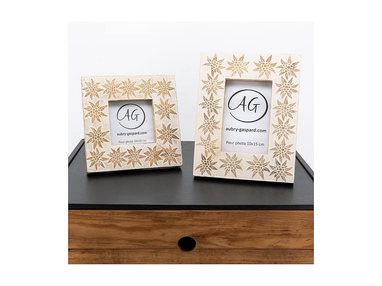 Cadre photo en manguier Edelweiss Pour photo 10 x 10