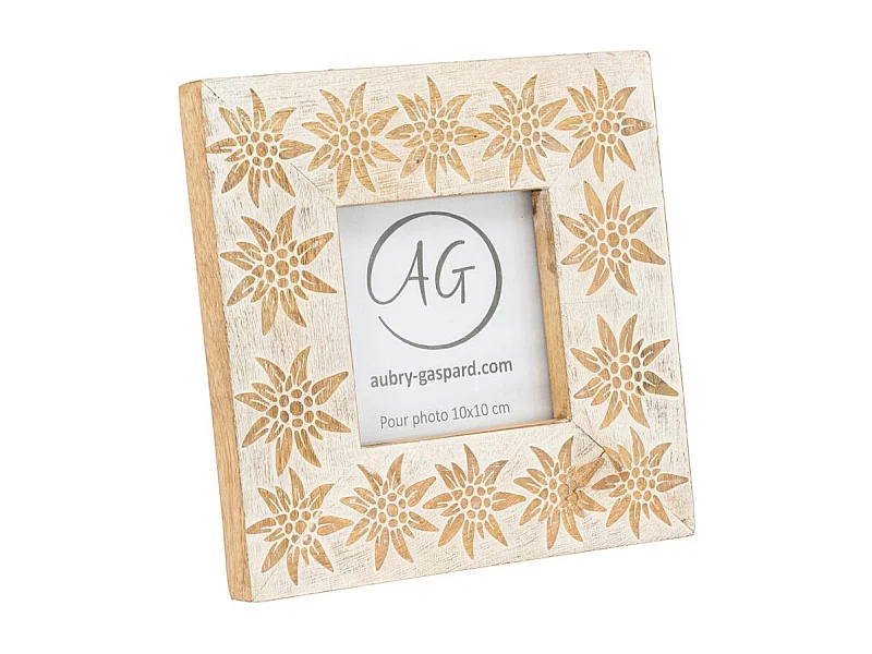 Cadre photo en manguier Edelweiss Pour photo 10 x 10