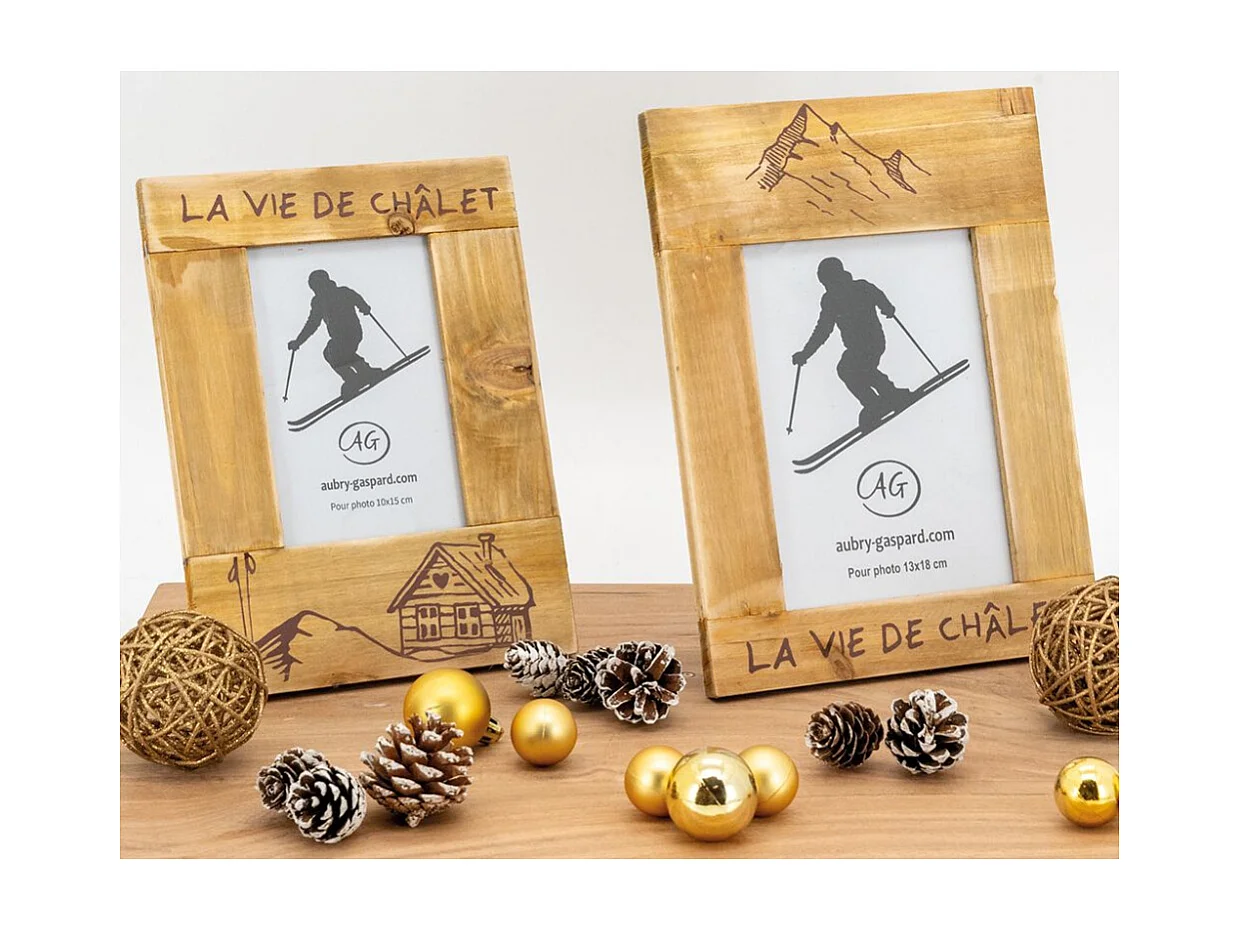 Cadre photo en pin La vie de Chalet Pour photo 13 x 18