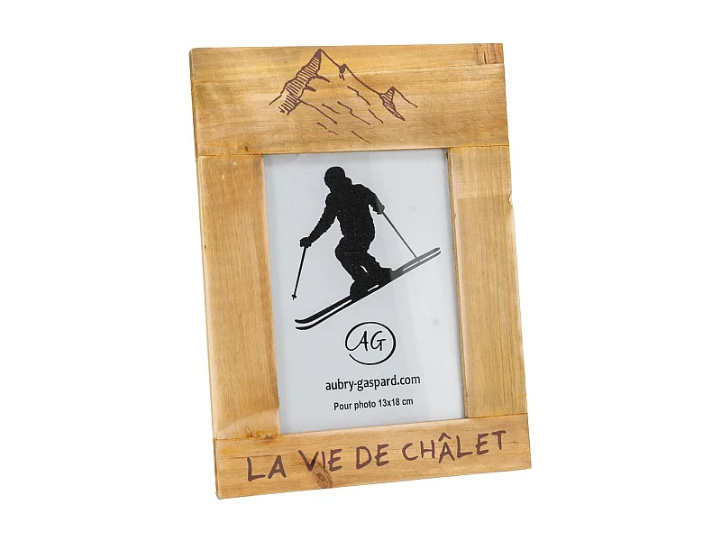 Cadre photo en pin La vie de Chalet Pour photo 13 x 18