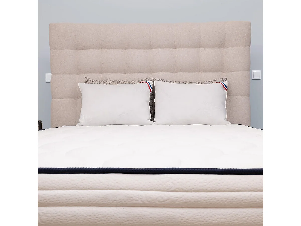 IMPERIALE - Tête de lit Capitonnée 90x105 Tissu qualité supérieure Beige