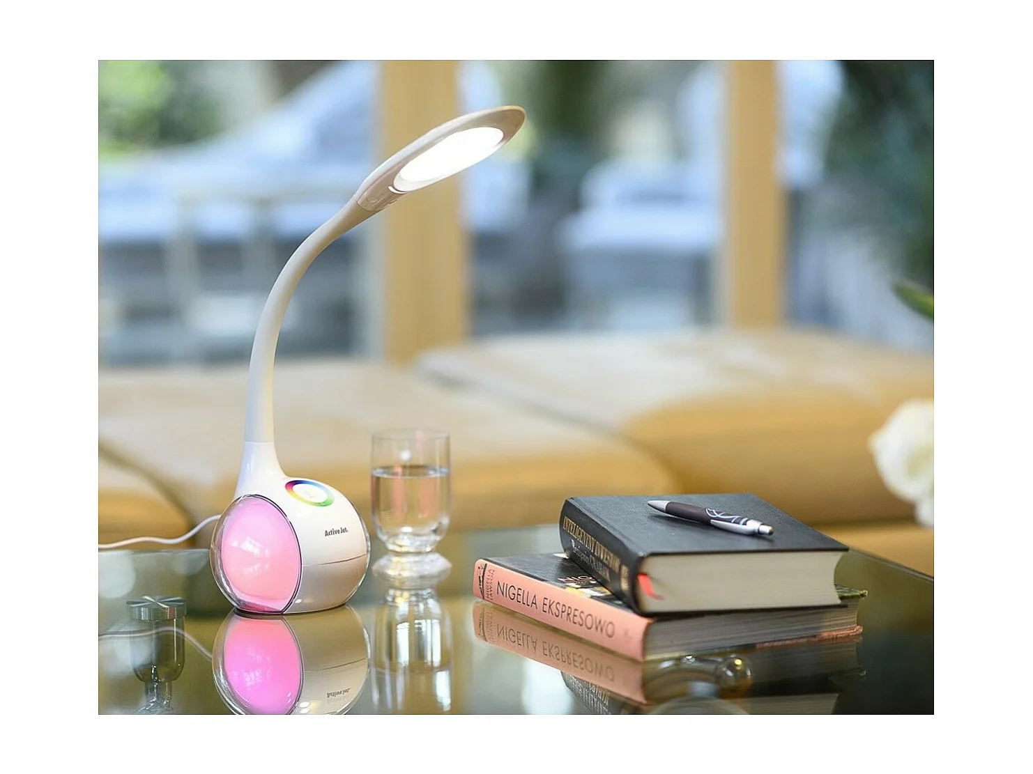 Lampe de bureau Activejet AJE-RAINBOW RGB Blanc