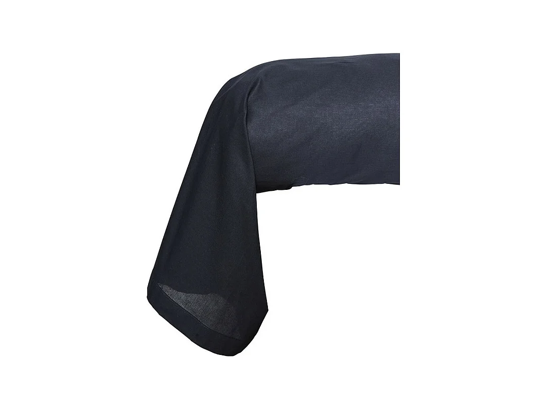 Taie de traversin "Essential" en coton - Bleu marine - 45 x 185 cm