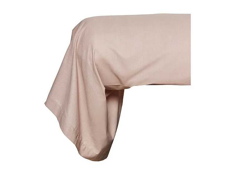 Taie de traversin "Essential" en coton - Rose des sables - 45 x 185 cm