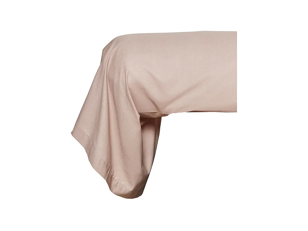 Taie de traversin "Essential" en coton - Rose des sables - 45 x 185 cm