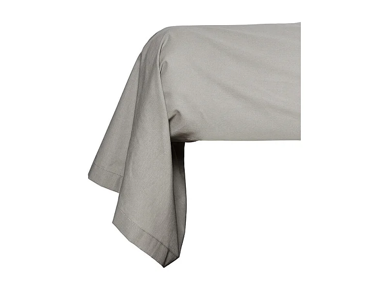 Taie de traversin en coton "Essential" - Gris - 45 x 185 cm