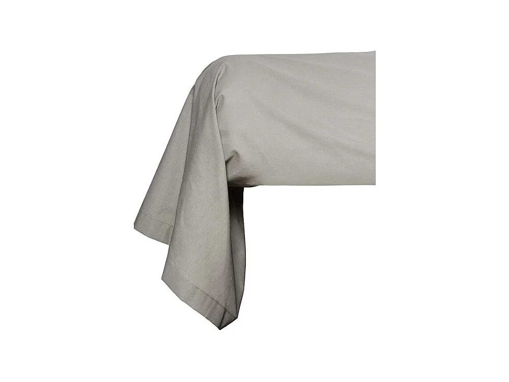 Taie de traversin en coton "Essential" - Gris - 45 x 185 cm