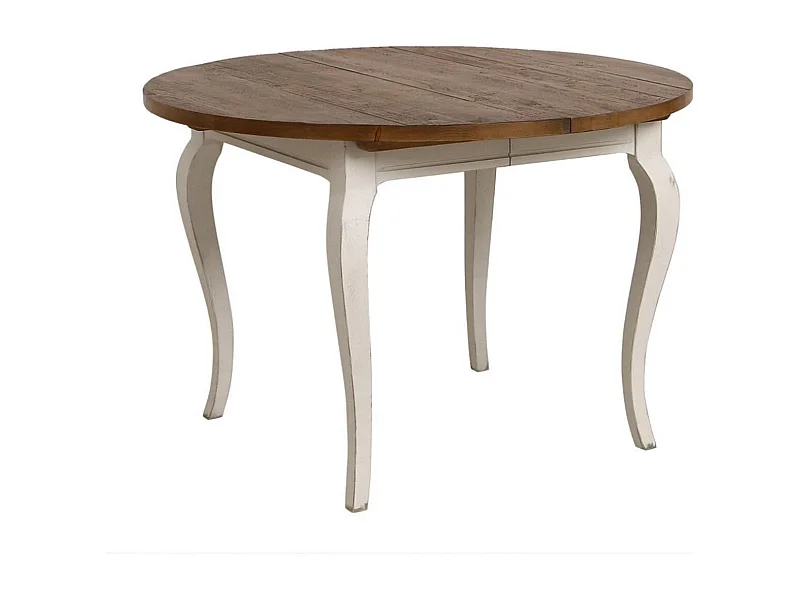 Table ronde extensible Bois Blanc - Provence Interior's