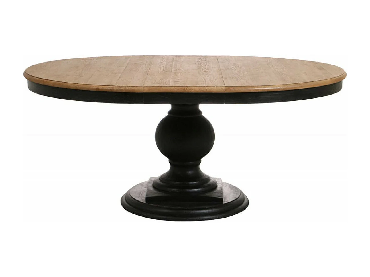 Table ronde extensible Bois Noir - Héritage Interior's